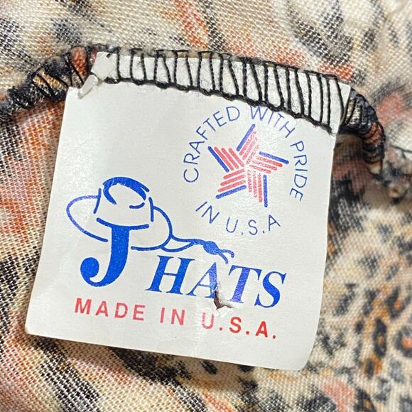 Cincinnati Zoo Snapback Hat Leopard Print Vintage 90s Adjustable USA Made - Picture 4 of 7